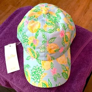 Lilly Pulitzer Run Around Hat “Bluette Make Lemonade” NWT